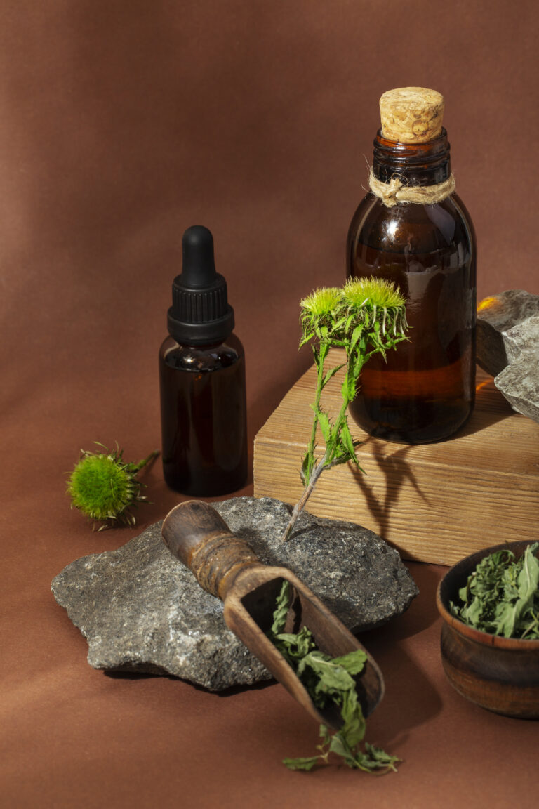 herbal-medicine-with-plants-assortment-high-angle
